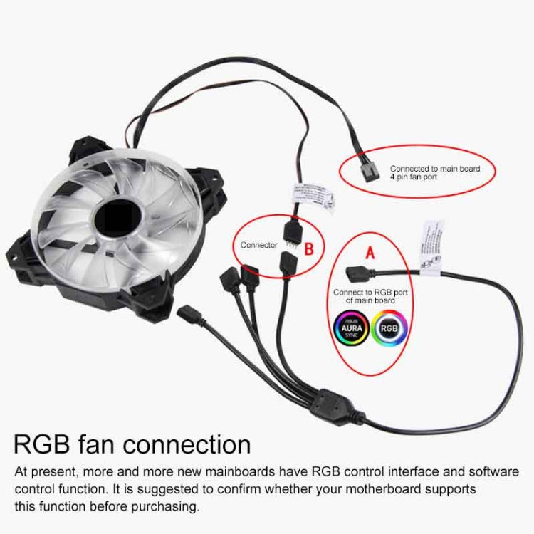 Cavo di prolunga di raffreddamento per PC AURA RGB a 3 pin 5 V da 1 a 2 per Asus, 1 to 2