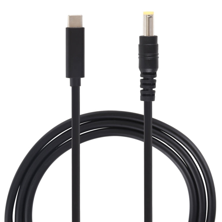 Cavo di ricarica per laptop da USB-C / Type-C a 5,5 x 2,5 mm, lunghezza cavo: circa 1,5 m (nero), Type-C to 5.5 x 2.5mm(Straight)
