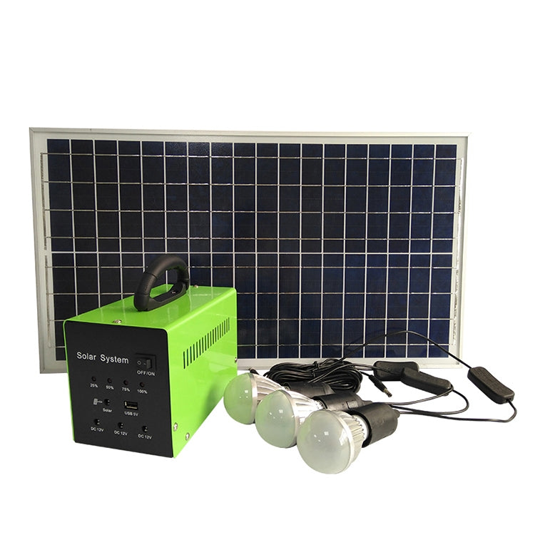 Sistema generazione energia solare 30W per uso domestico