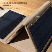 Caricatore da esterno per pannello solare pieghevole in silicio monocristallino da 10 W con doppie porte USB da 5 V, 10W