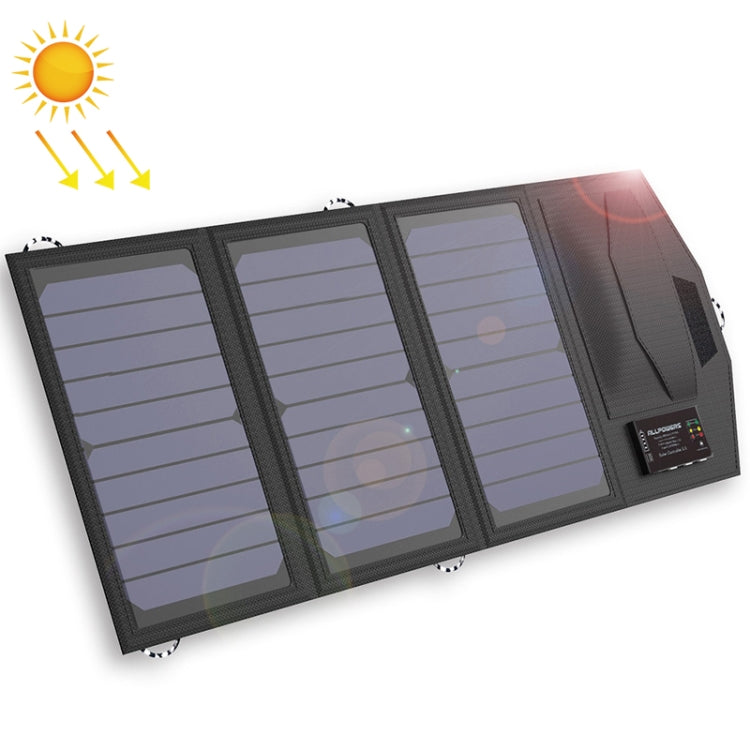 ALLPOWERS Caricabatteria solare portatile 5V 15W Dual USB + Type-C Caricatore da pannello solare portatile Pannello solare pieghevole per esterni