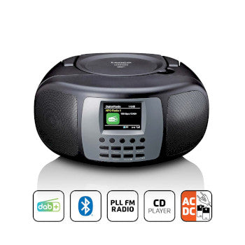 Portable DAB+/FM Radio with Bluetooth® CD Player and large LCD color display Black