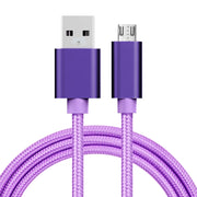 Cavo dati/caricabatterie da micro USB a USB con testa in metallo intrecciato da 1 m 3 A, 1m Micro USB
