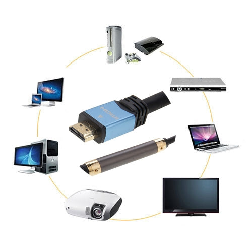 Cavo e connettore e adattatore HDMI 1080P 3D versione 1.4 da 50 m con amplificatore di segnale, Length: 50m