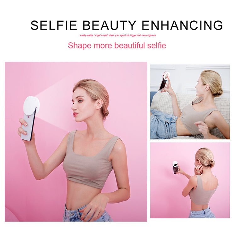 RK34 Luce di riempimento flash per selfie di bellezza ricaricabile con clip per selfie