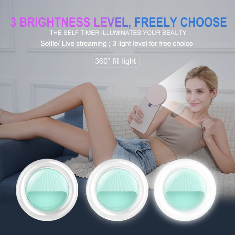 RK34 Luce di riempimento flash ricaricabile con clip per selfie