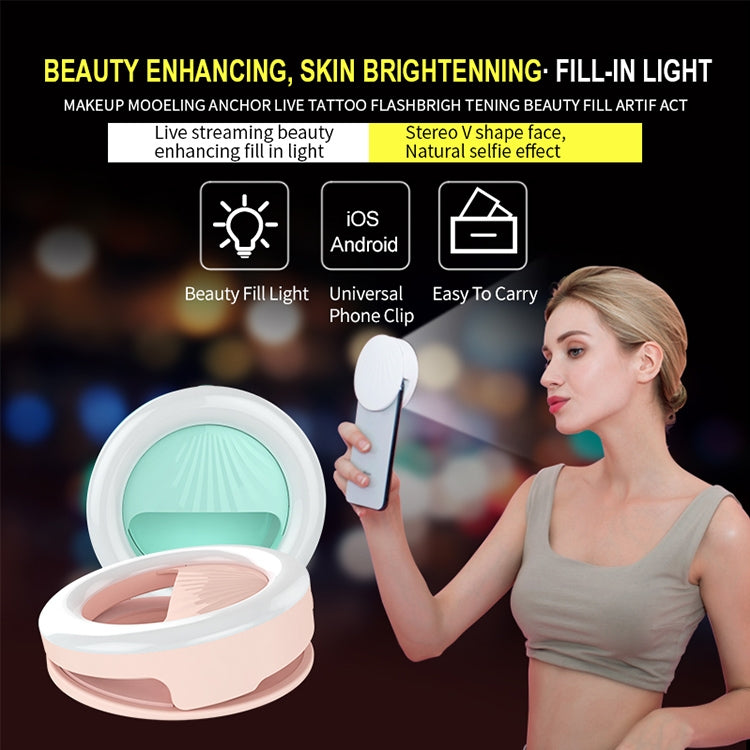 RK34 Luce di riempimento flash per selfie di bellezza ricaricabile con clip per selfie