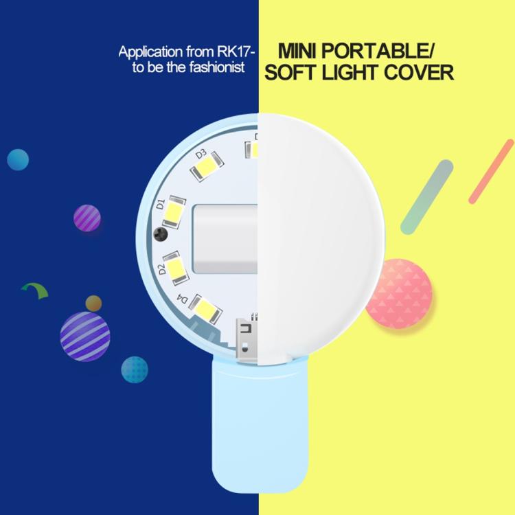 Luce LED portatile per smartphone con batteria 100mAh
