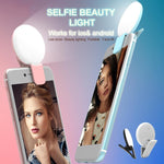 Luce LED portatile per smartphone con batteria 100mAh