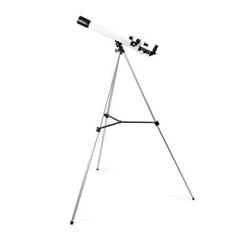 Telescope | Openings: 50 mm | Focal length: 600 mm | Finderscope: 5 x 24 | Maximum working height: 125 cm | Tripod | Black/White