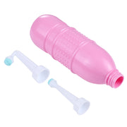 Bidet da viaggio portatile portatile da 500 ml per donne, spruzzatore per lavaggio anale maschile vaginale, (Pink)