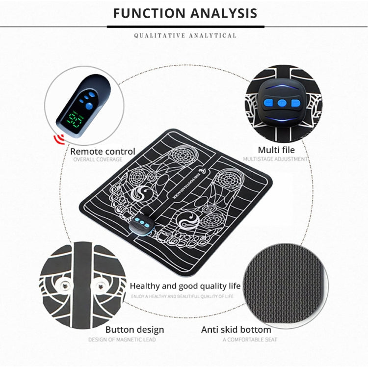 EMS Ricaricabile Macchina per Massaggio ai Piedi con Cuscinetto per Piedi Terapia Fisica con Controllo Remoto, Foot Pad Physical Therapy