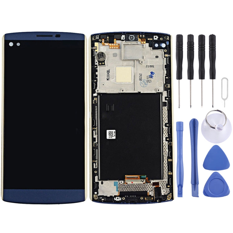 LCD Screen and Digitizer Full Assembly with Frame for LG V10 H960 H961 H968 H900 VS990, For LG V10 H960, For V10, For V10 with Frame Blue