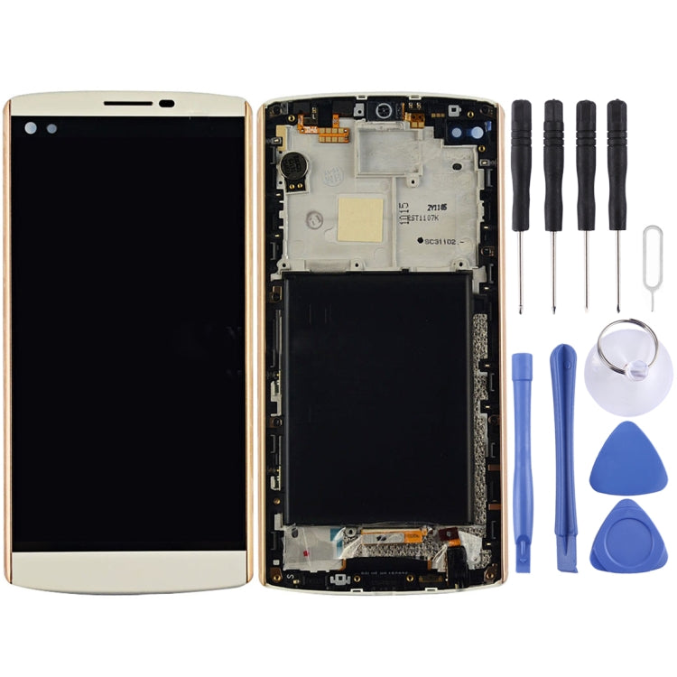 LCD Screen and Digitizer Full Assembly with Frame for LG V10 H960 H961 H968 H900 VS990, For LG V10 H960, For V10, For V10 with Frame Blue