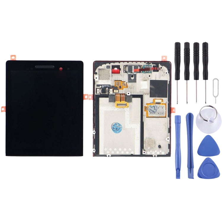 Complete LCD Screen and Digitizer Assembly with Frame for BlackBerry P9983, BlackBerry P9983