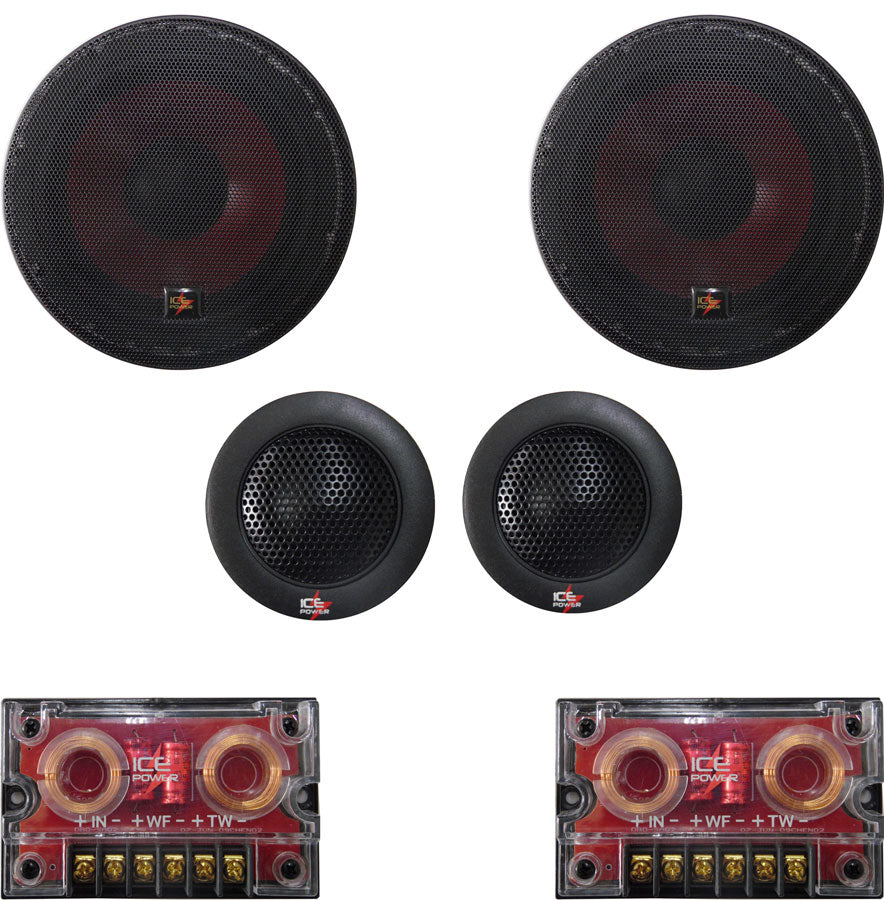 Kit Car audio sistema a 2 vie tweeter/woofer/filtri  450W