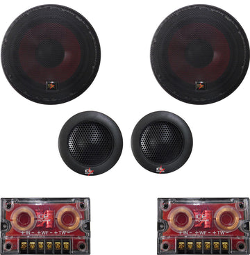 Kit Car audio sistema a 2 vie 450W con tweeter e woofer