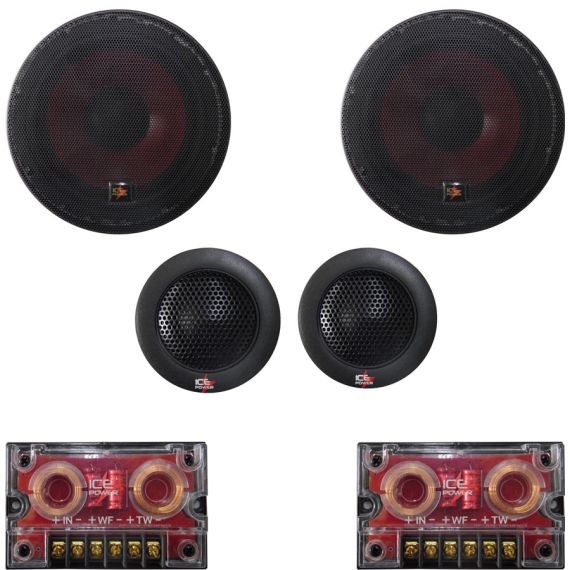 Kit Car audio sistema a 2 vie tweeter/woofer/filtri  450W