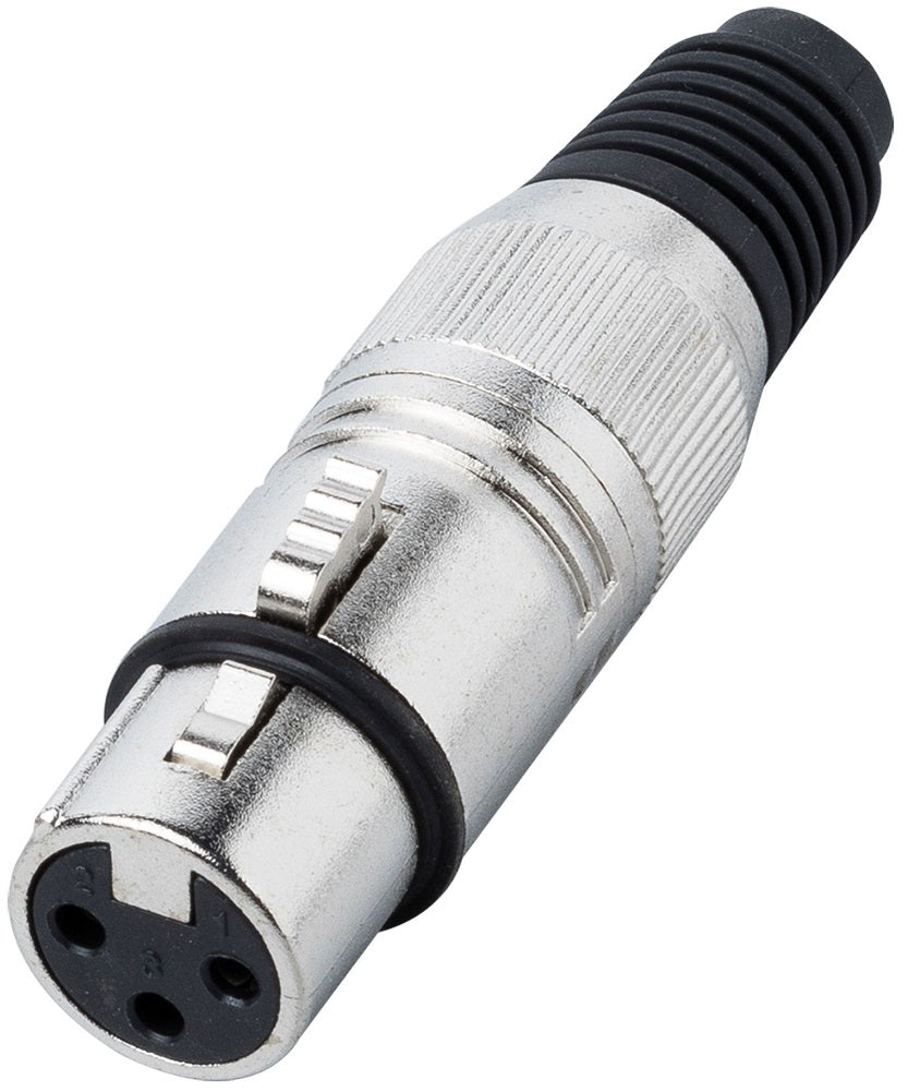 Connettore Cannon XLR Femmina a 3 pin metallo e gomma
