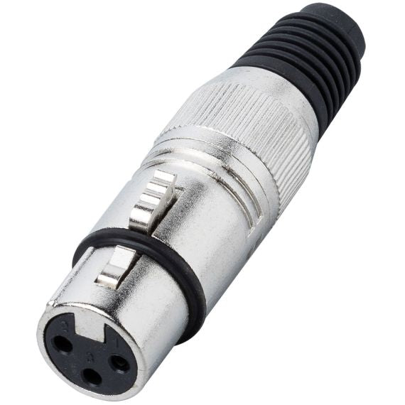 Connettore Cannon XLR Femmina a 3 pin metallo e gomma