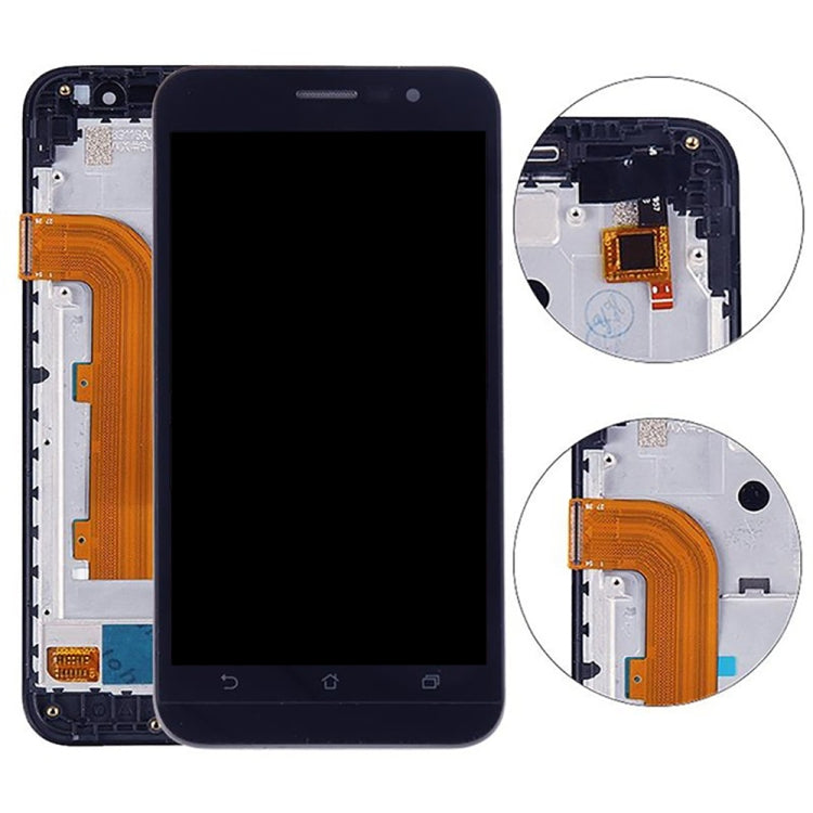 Schermo LCD da 5,0 pollici e digitalizzatore assemblaggio completo con cornice per Asus Zenfone Go ZB500KL X00AD, Zenfone Go / ZB500K