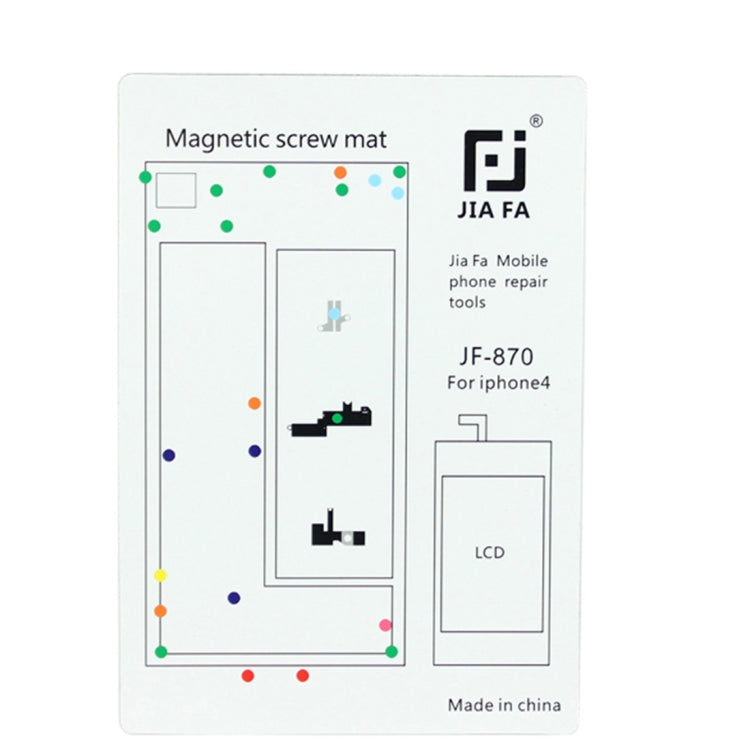 Tappetino per viti magnetiche JIAFA per iPhone 4, For 4