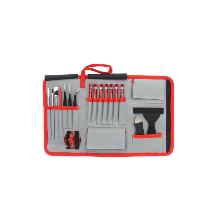 JIAFA JF-8175 28 in 1 Electronics Repair Tool Kit with Portable Bag for Repairing Cell Phone, iPhone, MacBook and More, JF-8175