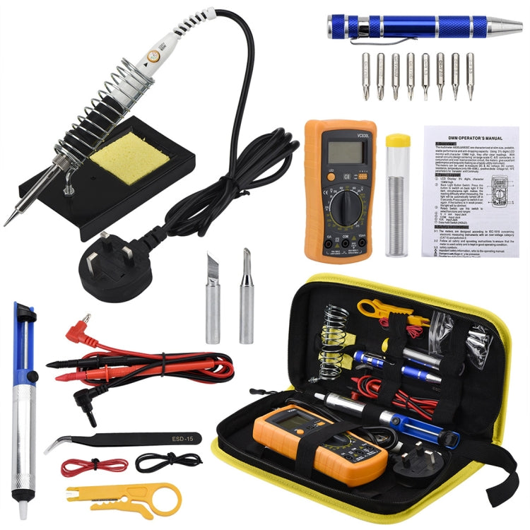 Kit set da stiro elettrico 15 in 1 50Hz 60W con multimetro, consegna colore casuale, Multimeter