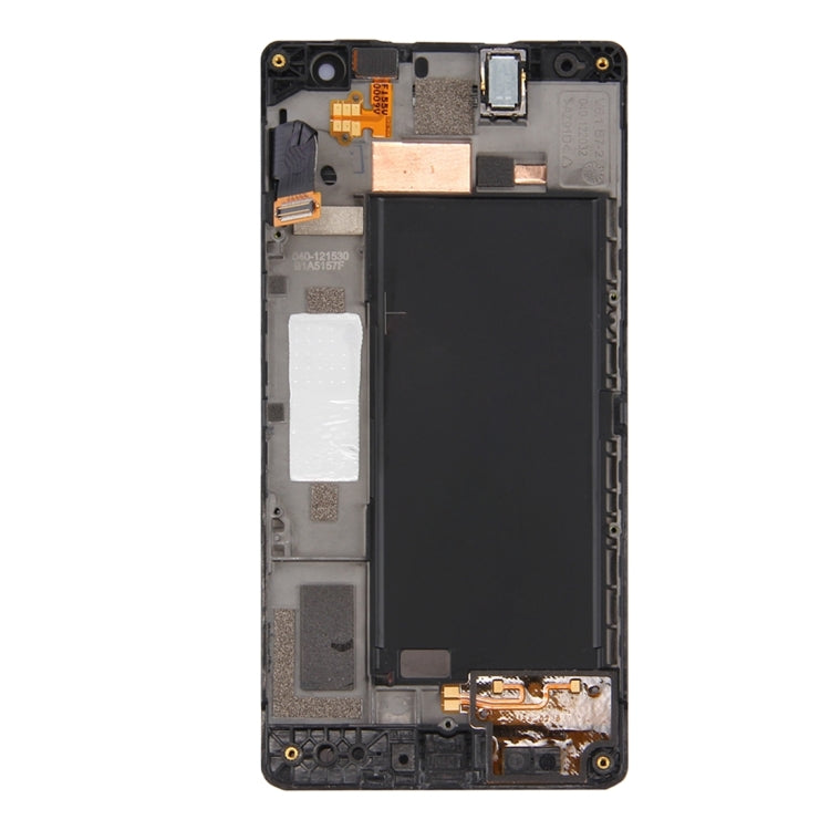 LCD Screen and Digitizer Full Assembly with Frame for Nokia Lumia 735 (Black), For Lumia 735 Black