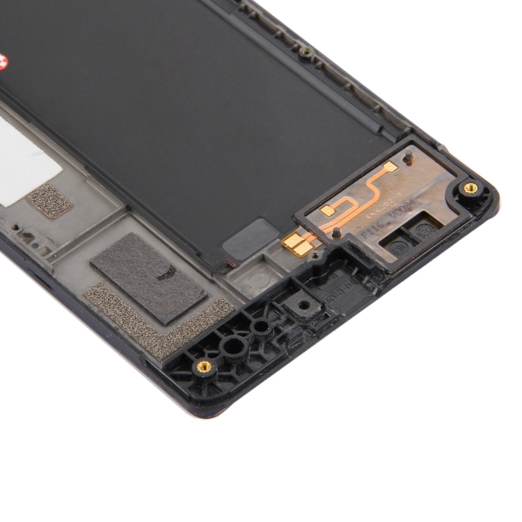 LCD Screen and Digitizer Full Assembly with Frame for Nokia Lumia 735 (Black), For Lumia 735 Black