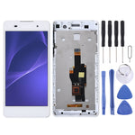 Schermo LCD e digitalizzatore assemblaggio completo con cornice per Sony Xperia E5 F3311 F3313, For Xperia E5