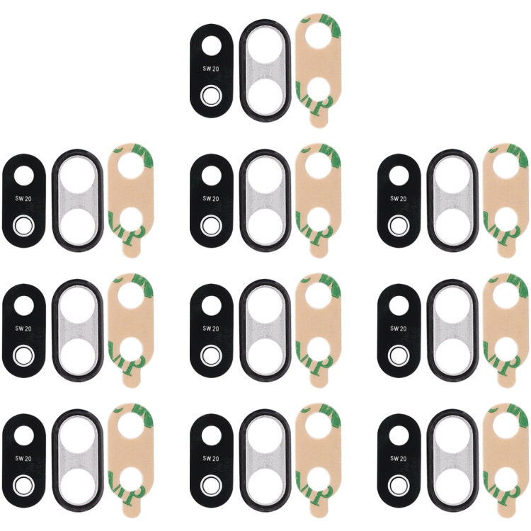 For Huawei P20 Lite 10pcs Rear Camera Frame with Lens Cover and Adhesive, For Huawei P20 Lite with Lens, Huawei P20 Lite