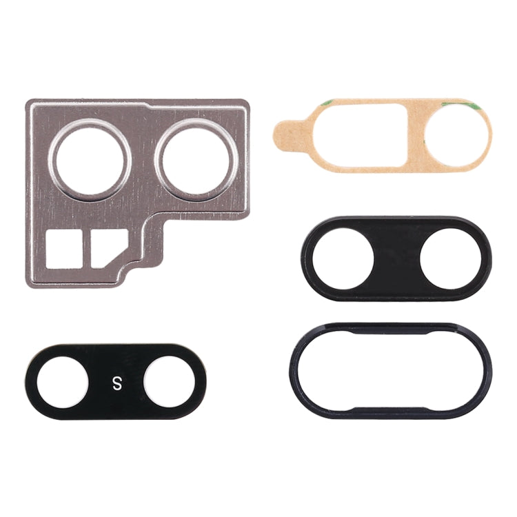 For Huawei P20 10pcs Rear Camera Frame with Lens Cover and Adhesive, For Huawei P20 with Lens