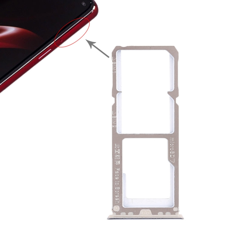 For OPPO A3 2 x SIM card tray + Micro SD card tray, For OPPO A3