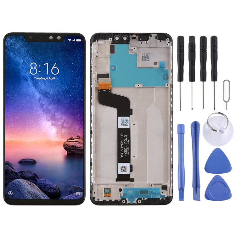 Schermo LCD e digitalizzatore assemblaggio completo con cornice per Xiaomi Redmi Note 6 Pro, Redmi Note 6 Pro