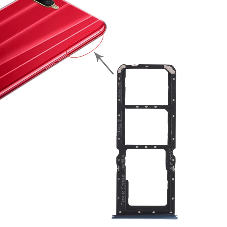 For OPPO K1 2 x SIM card tray + Micro SD card tray, For OPPO K1