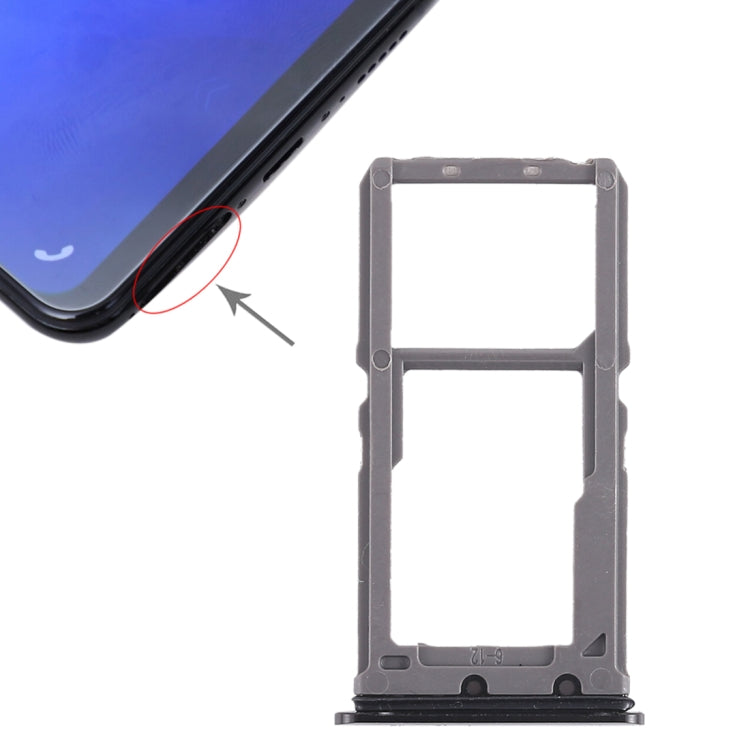 For Vivo X21 SIM Card Tray + SIM Card Tray / Micro SD Card Tray, For Vivo X21, Vivo X21