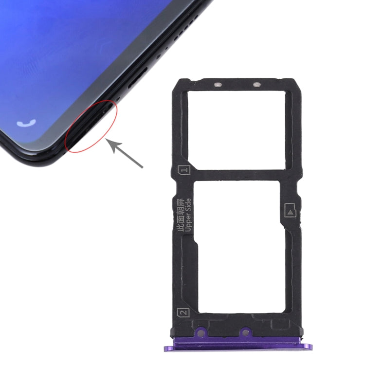 For Vivo X21 SIM Card Tray + SIM Card Tray / Micro SD Card Tray, For Vivo X21, Vivo X21