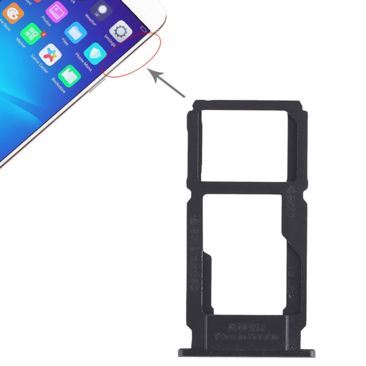 For OPPO R11 SIM Card Tray + SIM Card Tray/Micro SD Card Tray, For OPPO R11, OPPO R11