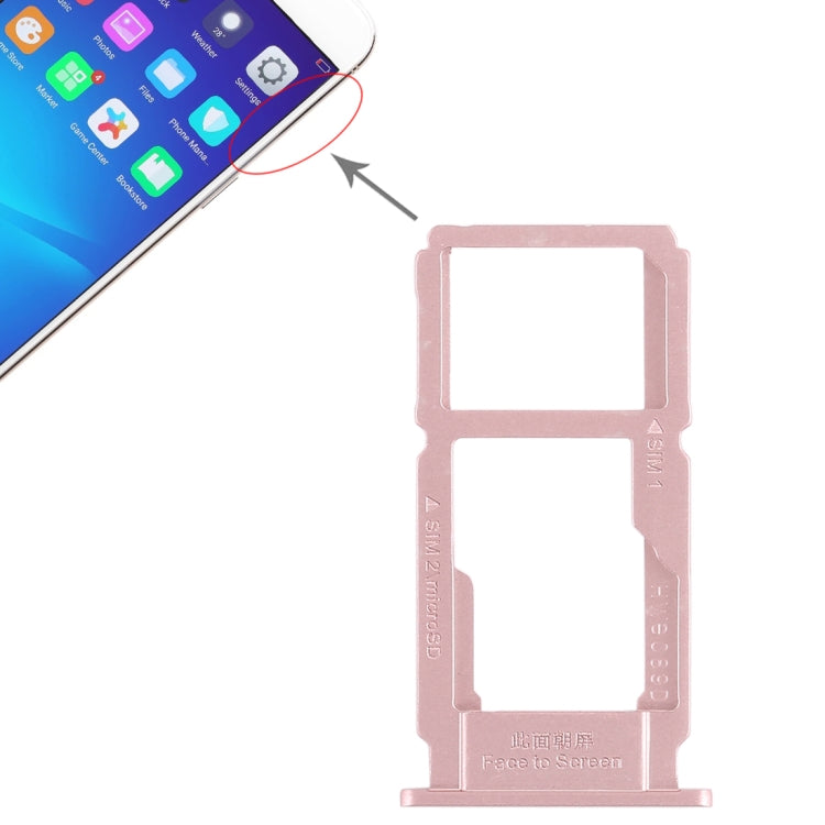 For OPPO R11 SIM Card Tray + SIM Card Tray/Micro SD Card Tray, For OPPO R11, OPPO R11