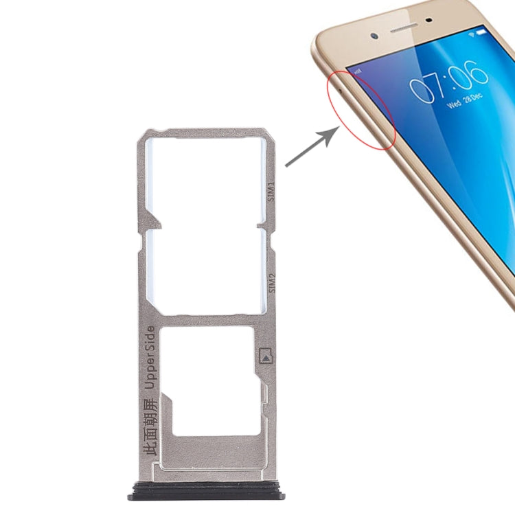 For Vivo Y53 2 x SIM Card Tray + Micro SD Card Tray, For Vivo Y53