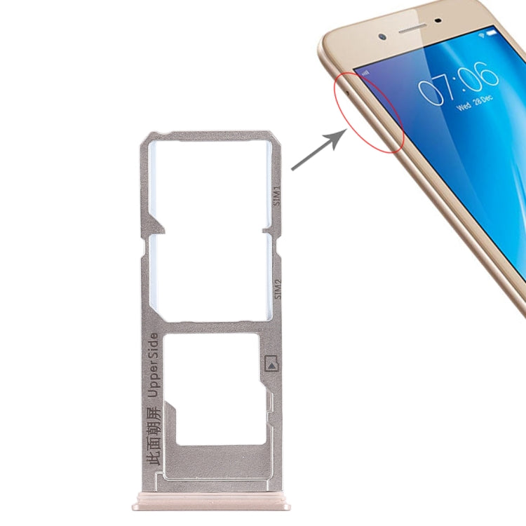 For Vivo Y53 2 x SIM Card Tray + Micro SD Card Tray, For Vivo Y53