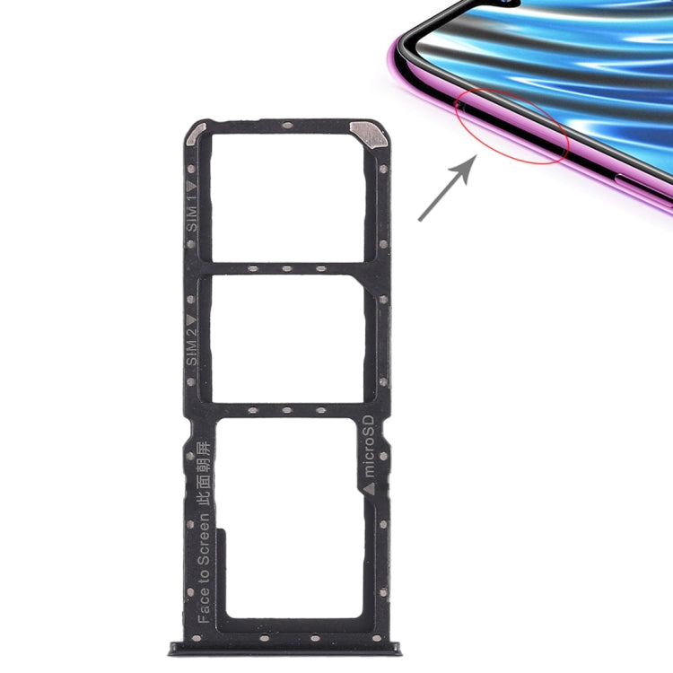 For OPPO A7x / F9 / F9 Pro / Realme 2 Pro 2 x SIM Card Tray + Micro SD Card Tray, For OPPO A7x / F9