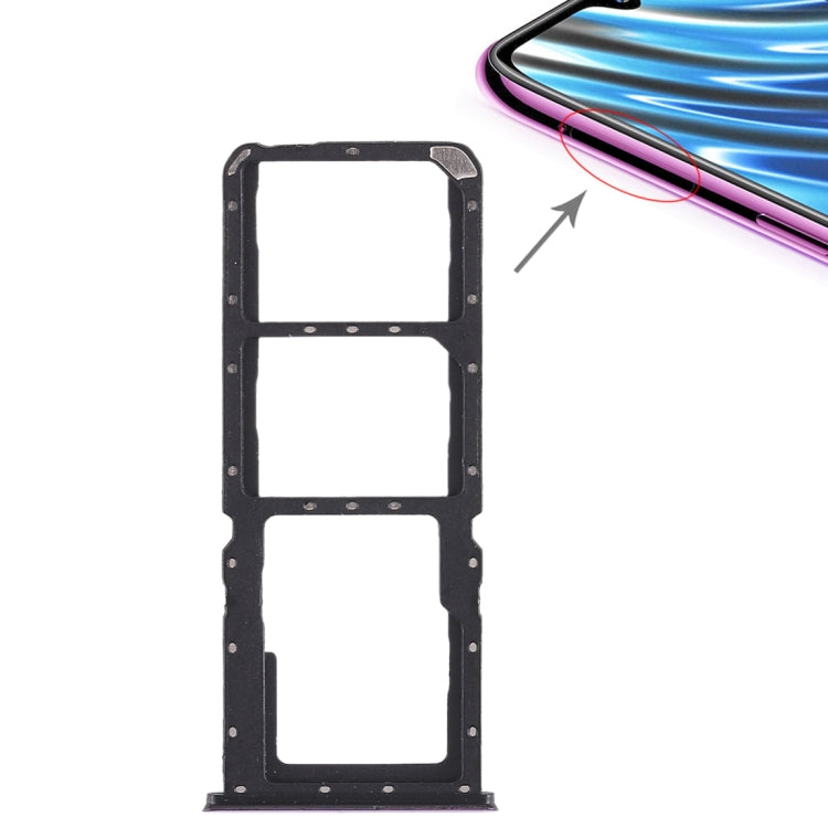 For OPPO A7x / F9 / F9 Pro / Realme 2 Pro 2 x SIM Card Tray + Micro SD Card Tray, For OPPO A7x / F9