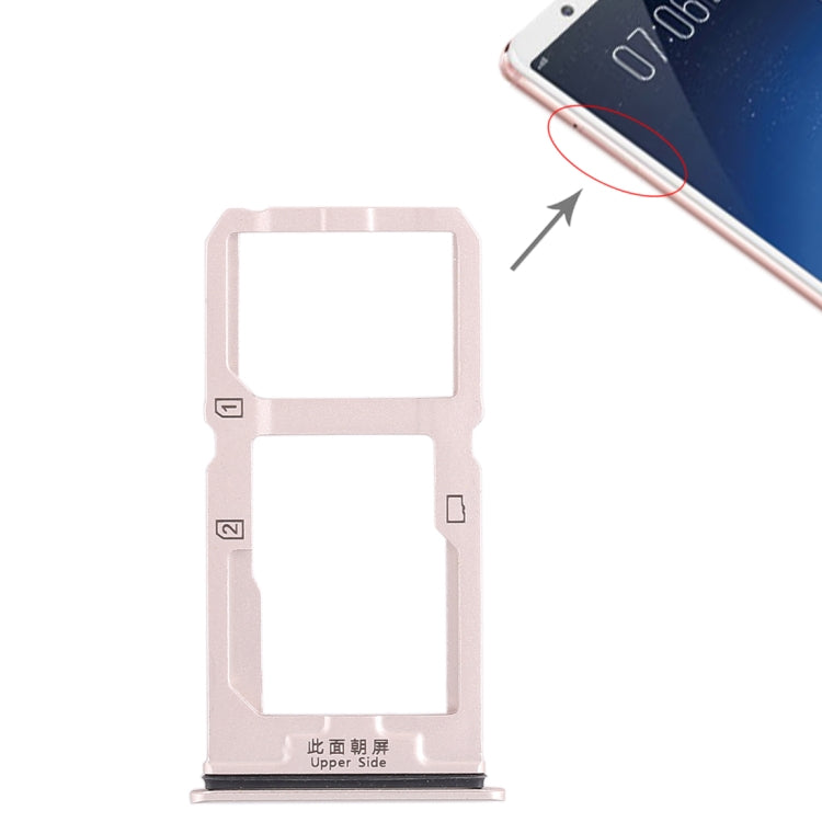 For Vivo X20 SIM Card Tray + SIM Card Tray / Micro SD Card Tray, For Vivo X20