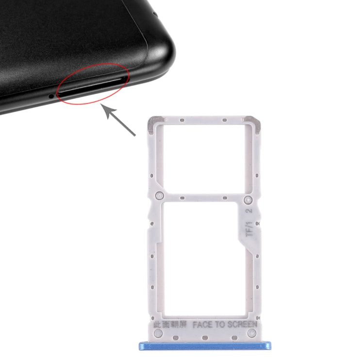 SIM Card Tray + SIM Card Tray/Micro SD Card Tray for Xiaomi Redmi Note 6 Pro, For Xiaomi Redmi Note 6 Pro