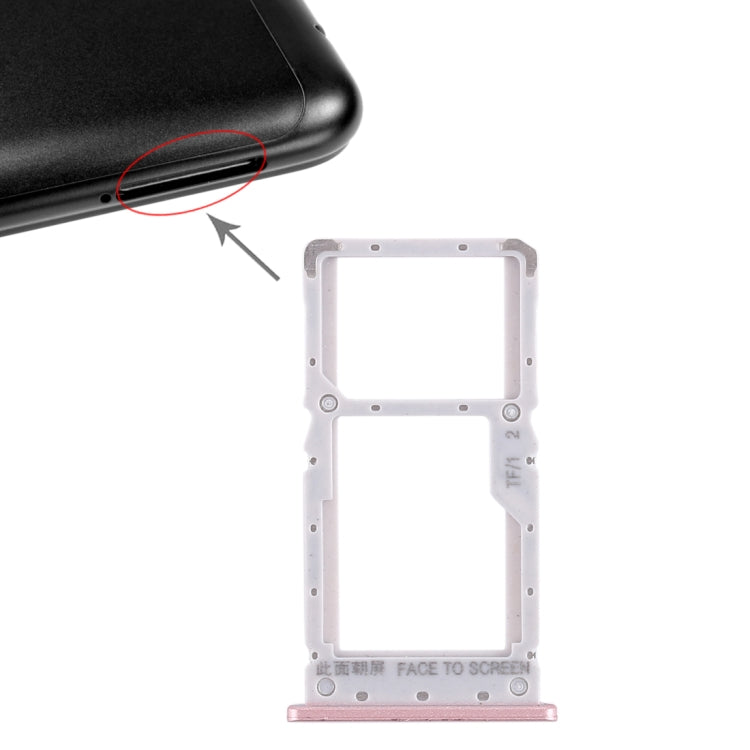 SIM Card Tray + SIM Card Tray/Micro SD Card Tray for Xiaomi Redmi Note 6 Pro, For Xiaomi Redmi Note 6 Pro