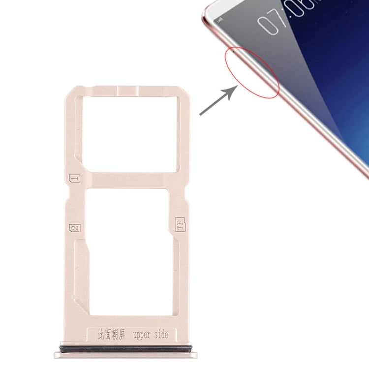 For Vivo X20 Plus SIM Card Tray + SIM Card Tray / Micro SD Card Tray, For Vivo X20 Plus