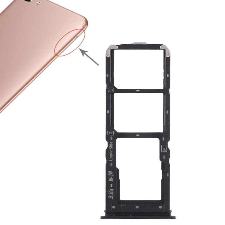 For Vivo Y71 2 x SIM Card Tray + Micro SD Card Tray, For Vivo Y71