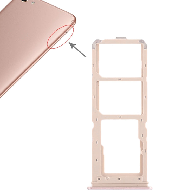 For Vivo Y71 2 x SIM Card Tray + Micro SD Card Tray, For Vivo Y71